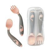 Bendable spoon and fork set for kids